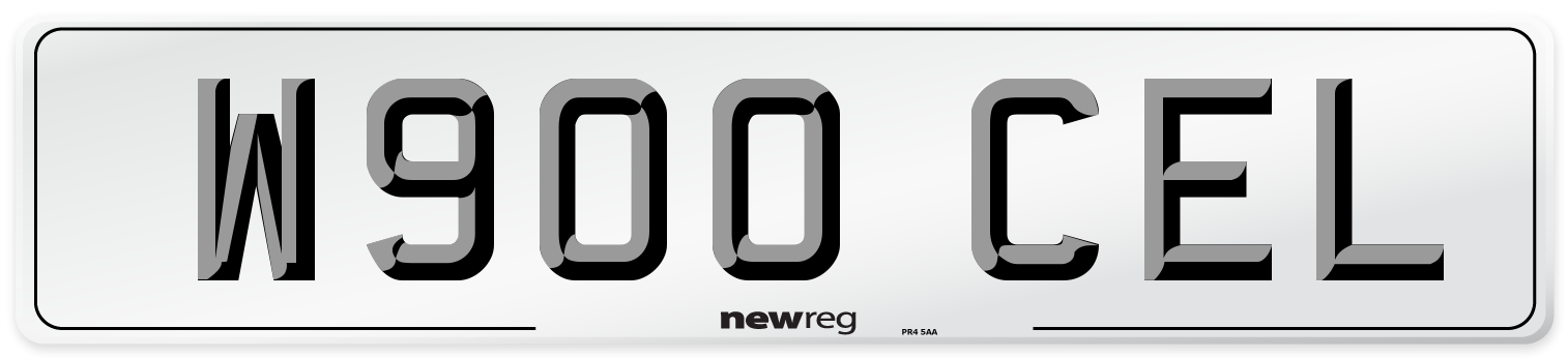 W900 CEL Number Plate from New Reg